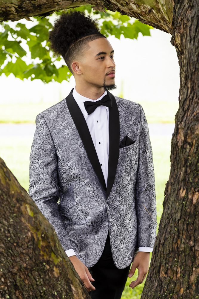 Platinum Aries Paisley Coat - Tuxedo Avenue